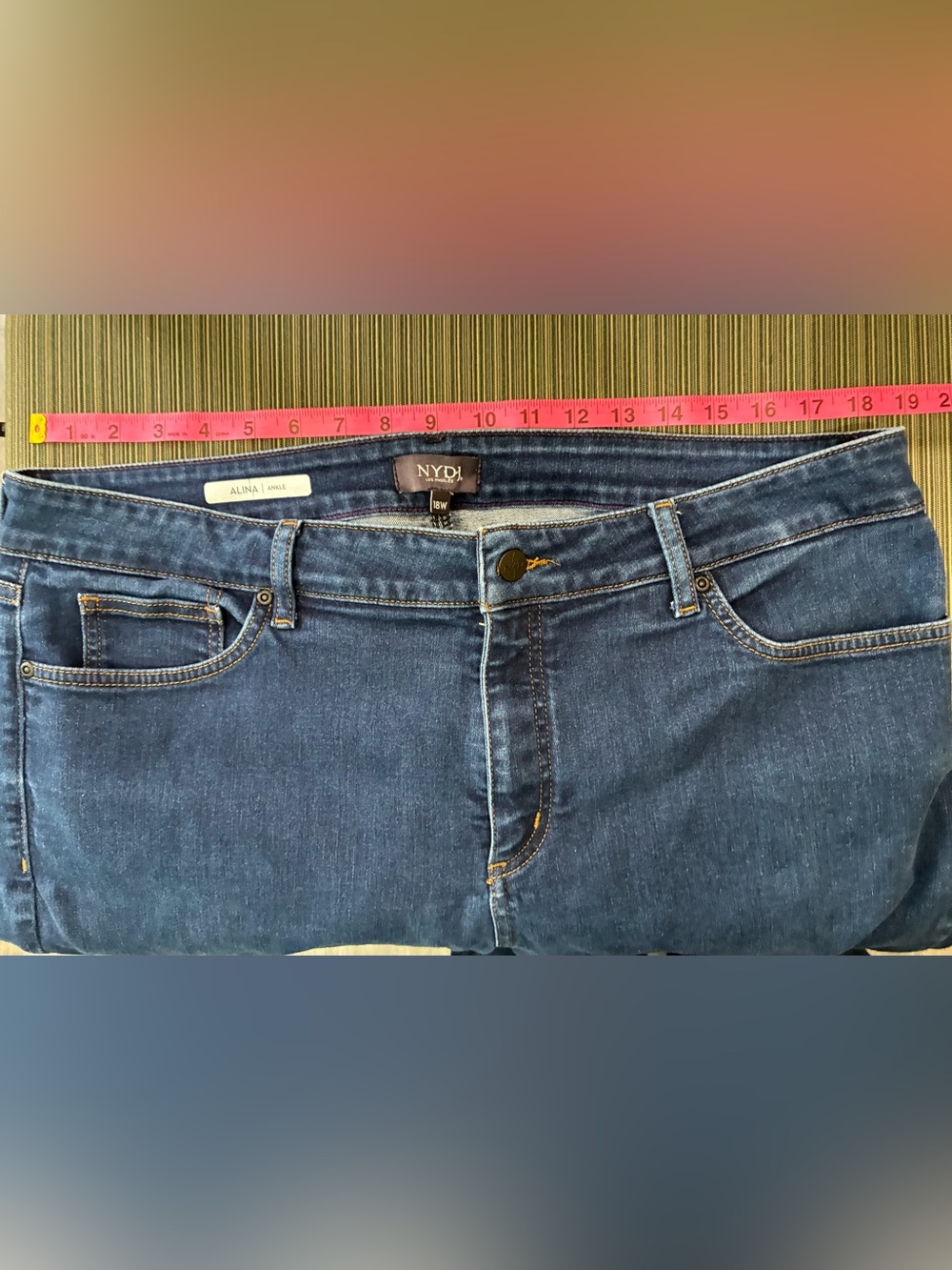 NYDJ Women’s Alina ankle Jeans 18W blue lift/tuck plus - Picture 5 of 8